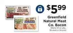 ShopRite Greenfield Natural Meat Co. Bacon offer
