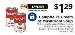 ShopRite Campbell's Cream of Mushroom Soup offer