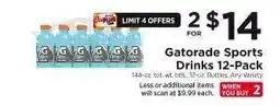 ShopRite Gatorade Sports Drinks 12-Pack offer
