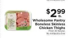 ShopRite Wholesome Pantry Boneless Skinless Chicken Thighs offer