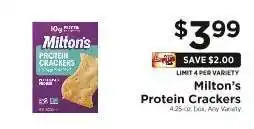 ShopRite Milton's Protein Crackers offer