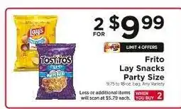 ShopRite Frito Lay Snacks Party Size offer