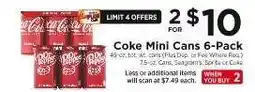 ShopRite Coke Mini Cans 6-Pack offer