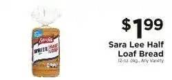 ShopRite Sara Lee Half Loaf Bread offer
