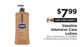 ShopRite Vaseline Intensive Care Lotion offer
