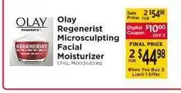 ShopRite Olay Regenerist Microsculpting Facial Moisturizer offer