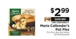 ShopRite Marie Callender's Pot Pies offer