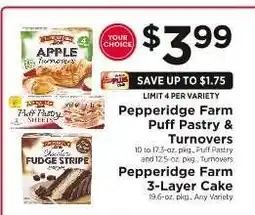 ShopRite Pepperidge Farm Puff Pastry & Turnovers offer