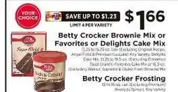 ShopRite Betty Crocker Brownie Mix or Favorites or Delights Cake Mix offer