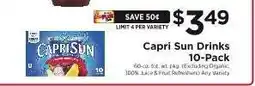 ShopRite Capri Sun Drinks 10-Pack offer