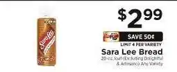 ShopRite Sara Lee Bread offer