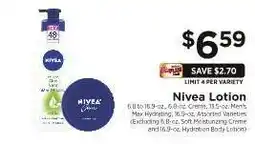 ShopRite Nivea Lotion offer