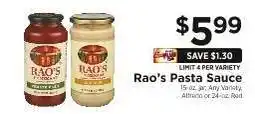 ShopRite Rao's Pasta Sauce offer