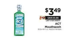 ShopRite Act Mouthwash offer