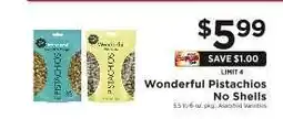 ShopRite Wonderful Pistachios No Shells offer