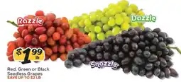Winn Dixie Red, Green or Black Seedless Grapes offer