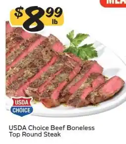 Winn Dixie USDA Choice Beef Boneless Top Round Steak offer