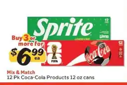 Winn Dixie 12 Pk Coca-Cola Products 12 oz cans offer