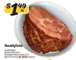 Winn Dixie Smithfield Shank Portion Smoked Ham offer