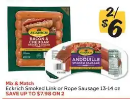 Winn Dixie Eckrich Smoked Link or Rope Sausage offer