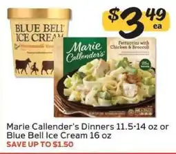 Winn Dixie Marie Callender's Dinners or Blue Bell Ice Cream offer