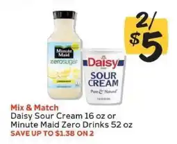 Winn Dixie Daisy Sour Cream or Minute Maid Zero Drinks offer