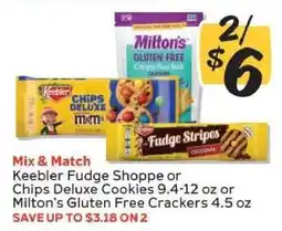 Winn Dixie Keebler Fudge Shoppe or Chips Deluxe Cookies or Milton's Gluten Free Crackers offer