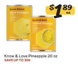 Winn Dixie Know & Love Pineapple 20 oz offer