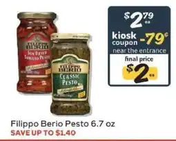 Winn Dixie Filippo Berio Pesto 6.7 oz offer