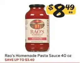 Winn Dixie Rao's Homemade Pasta Sauce 40 oz offer