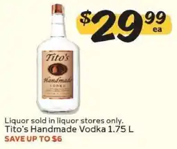 Winn Dixie Tito's Handmade Vodka offer