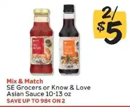 Winn Dixie SE Grocers or Know & Love Asian Sauce offer