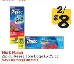 Winn Dixie Ziploc Resealable Bags offer