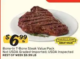 Winn Dixie Bone-In T-Bone Steak Value Pack offer