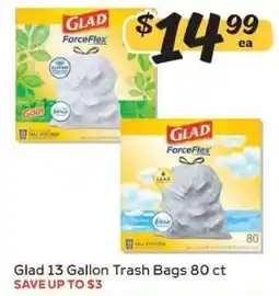Winn Dixie Glad 13 Gallon Trash Bags 80 ct offer