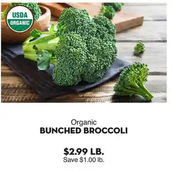 Bristol Farms Organic BUNCHED BROCCOLI offer