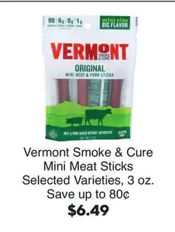 Bristol Farms Vermont Smoke & Cure Mini Meat Sticks offer
