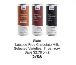 Bristol Farms Slate Lactose-Free Chocolate Milk offer