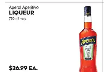 Bristol Farms Aperol Aperitivo LIQUEUR offer