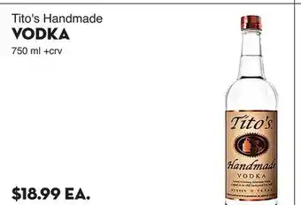 Bristol Farms Tito's Handmade VODKA offer