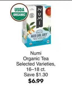 Bristol Farms Numi Organic Tea offer