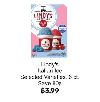 Bristol Farms Lindy's Italian Ice offer