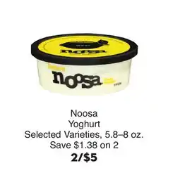 Bristol Farms Noosa Yoghurt offer