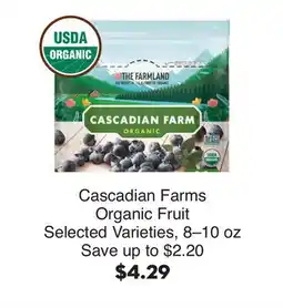 Bristol Farms Cascadian Farms Organic Fruit offer