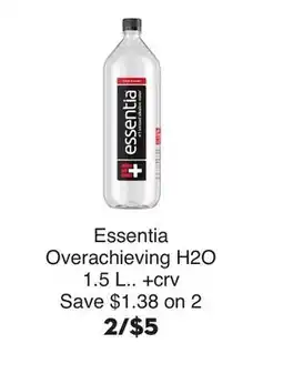 Bristol Farms Essentia Overachieving H2O offer
