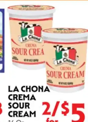 La Chiquita Food Market LA CHONA CREMA SOUR CREAM offer