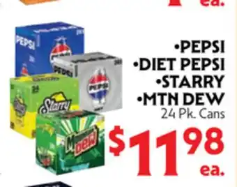 La Chiquita Food Market •PEPSI •Diet Pepsi •Starry •MTN DEW offer