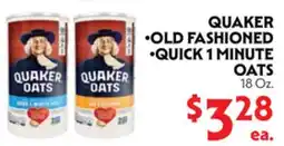 La Chiquita Food Market QUAKER •OLD FASHIONED •QUICK 1 MINUTE OATS offer