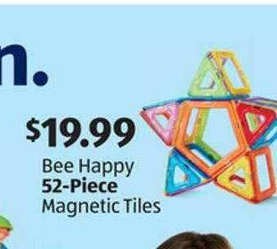 Aldi Bee Happy 52-Piece Magnetic Tiles offer