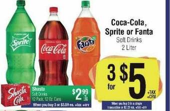 Big Saver Foods Coca-Cola, Sprite Or Fanta Soft Drinks offer